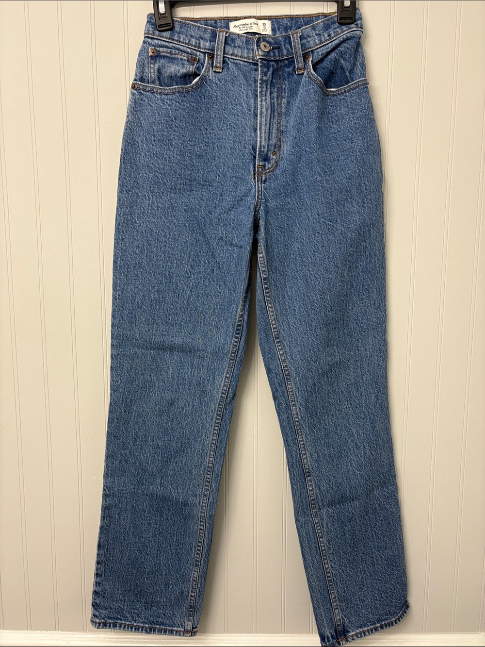 Abercrombie & Fitch Curve Love The ‘90s Straight Ultra High Rise Jeans 0 Short